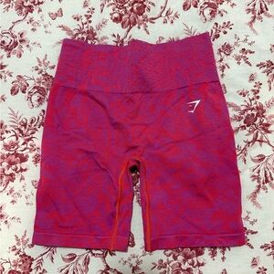 Gymshark Pink and Purple Seamless High-Waist Bike Shorts
